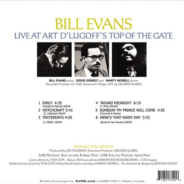 Bill Evans - Live at Top Of The Gate Vol. 1 [Reel Tape]