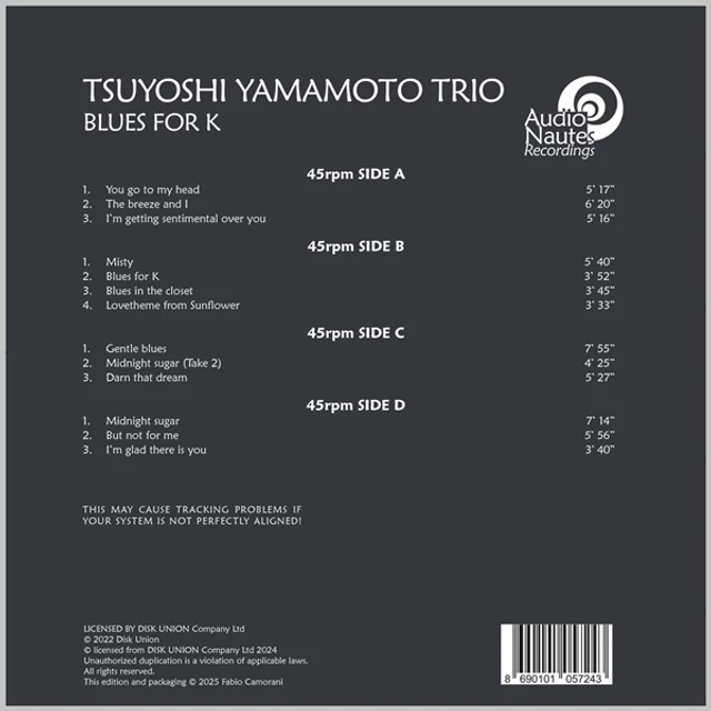 Tsuyoshi Yamamoto Trio - Blues For K [2xLPs]