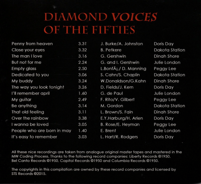 Diamond Voices Of The Fifties Vol. 1 [CD]