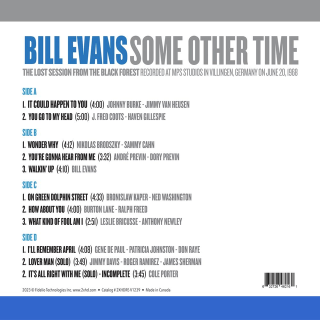 Bill Evans Trio - Some Other Time: The Lost Session From The Black Forests - Vol 2