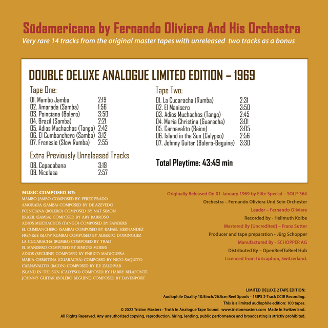 Südamericana Album by Fernando Oliviera And His Orchestra
