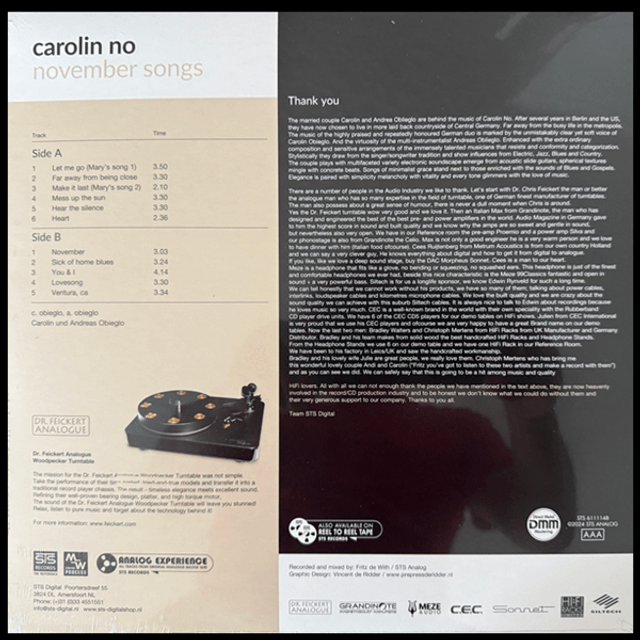 Carolin No - November Songs [LP]