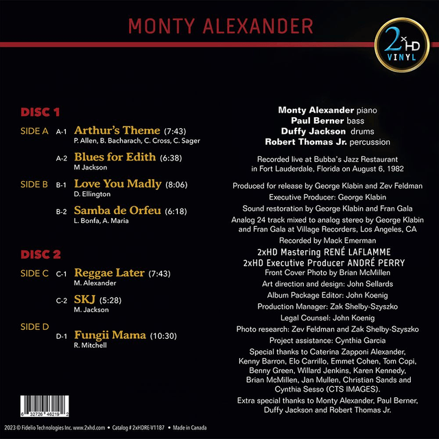 Monty Alexander – Love You Madly: Live At Bubba's